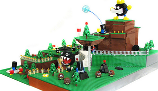 Illustration for article titled Super Mario 64's Iconic First Stage In LEGO Form